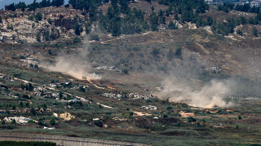 Israeli tanks manoeuvre in Lebanon, after Israel and Lebanon signed a framework agreement following U.S.-mediated talks, as seen from northern Israel, June 27, 2026. REUTERS/Amir Cohen