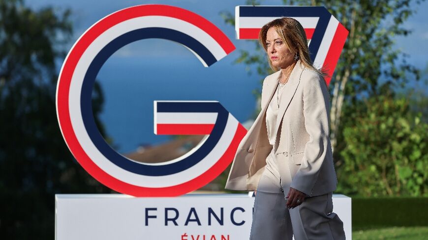 Meloni joined other G7 leaders for talks in the French spa town of Evian