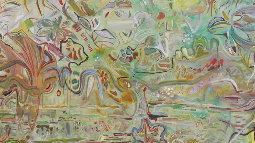 Alia Ahmad. “In Time, A Bloom.” 2026. Oil on canvas. (Photo courtesy of the artist. Photography by Kitmin Lee for White Cube)