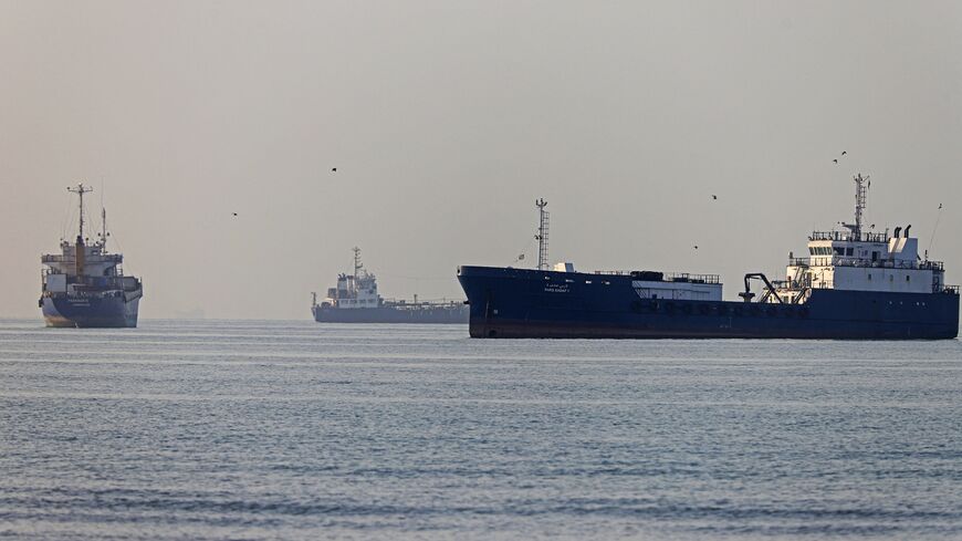 In this picture obtained from Iran's ISNA news agency on June 1, 2026, vessels sail at Suru Beach in Bandar Abbas along the Strait of Hormuz. 