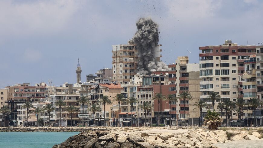 Smoke rises following an Israeli airstrike in Tyre, Lebanon, on June 9, 2026.