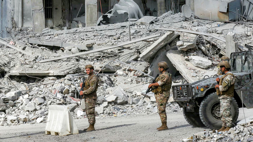 Lebanese army forces deploy in the village of Bir al-Salasel in southern Lebanon on June 15, 2026. Iran's foreign ministry on June 15 said the US must ensure that Israel commits to stopping the war in Lebanon under a deal agreed upon with the US to end the Middle East war. Lebanon was pulled into the conflict in early March when Iran-backed militant group Hezbollah launched rocket attacks on Israel in retaliation for the killing of Iran's supreme leader, prompting Israeli strikes and a ground invasion. (Pho