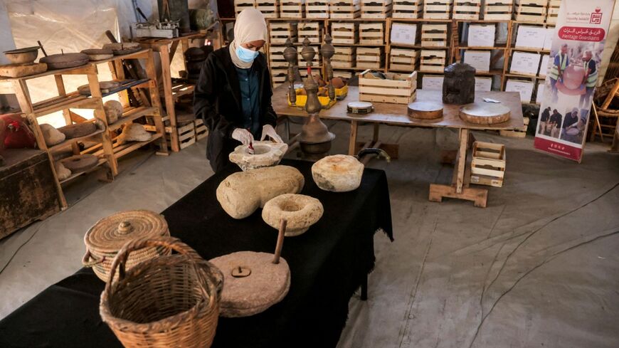 Palestinian curators working to restore ancient artefacts amid the ruins of war-devastated Gaza
