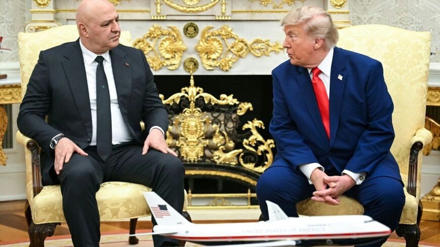 US President Donald Trump meets with Lebanese President Joseph Aoun in the Oval Office