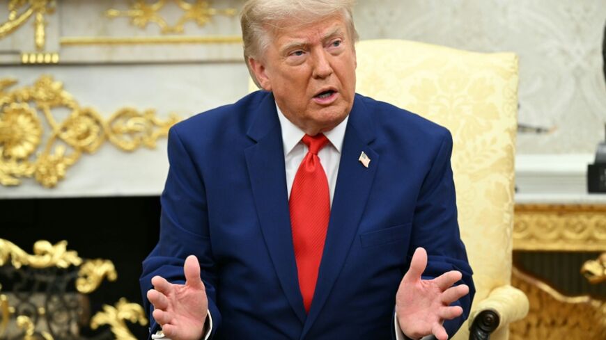 President Trump said the United States was 'not finished at all' with its attacks on Iran