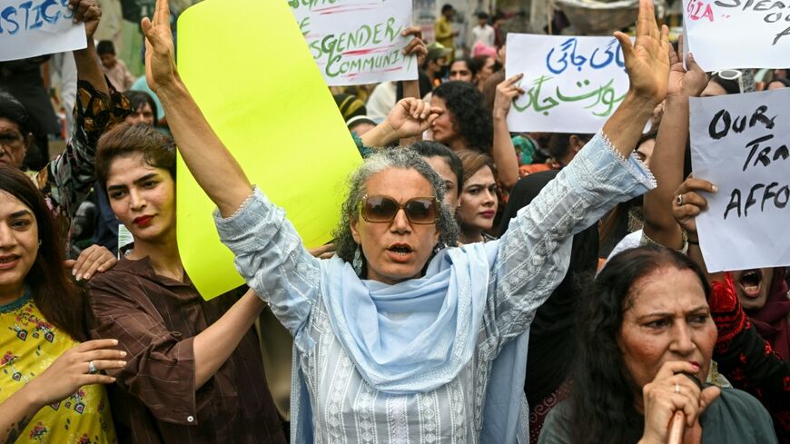 Protesters said Pakistan's vulnerable transgender population has been disproportionately impacted by the US-Iran war