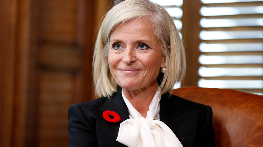 FILE PHOTO: Canada’s Ambassador-designate to France Isabelle Hudon takes part in a meeting with Canada's Prime Minister Justin Trudeau in Trudeau's office on Parliament Hill in Ottawa, Ontario, Canada, November 6, 2017. REUTERS/Chris Wattie/File Photo