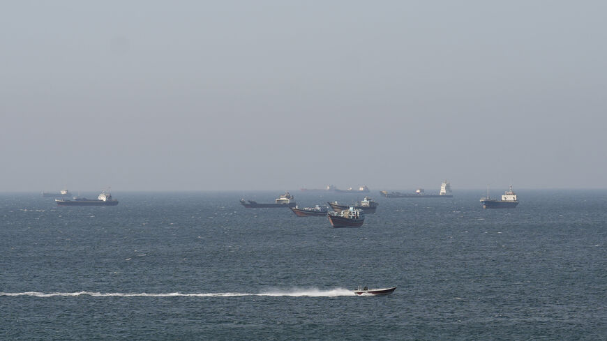 Ships and tankers in the Strait of Hormuz off the coast of Musandam, Oman, April 18, 2026. REUTERS/Stringer/File Photo