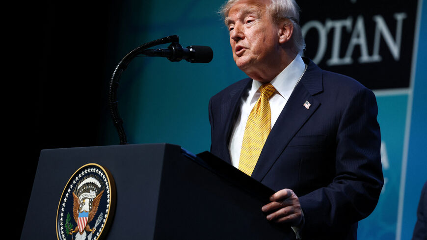 U.S. President Donald Trump speaks during a press conference on the day of a NATO leaders' summit in Ankara, Turkey, July 8, 2026. REUTERS/Stoyan Nenov