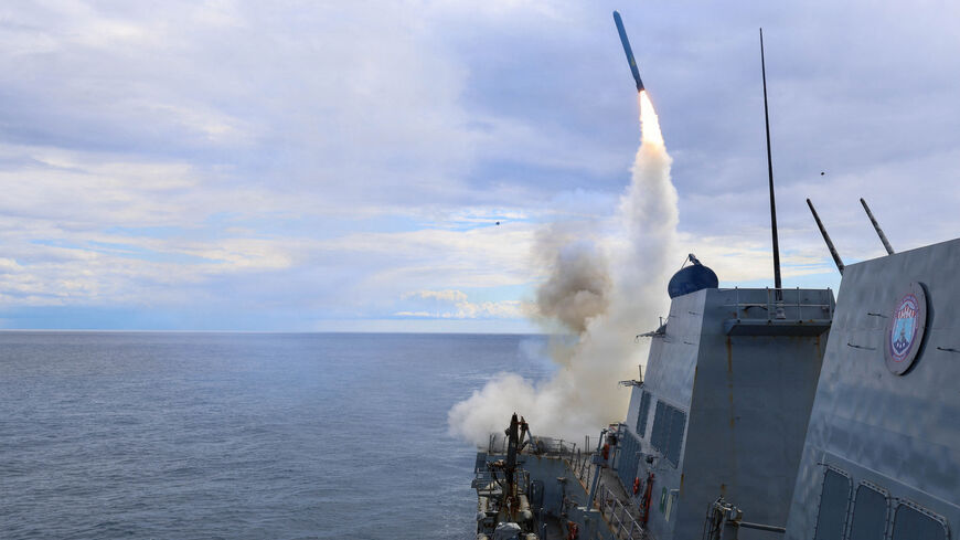 The U.S. Navy Arleigh Burke-class guided-missile destroyer USS Thomas Hudner fires a Tomahawk land attack missile in support of Operation Epic Fury attack on Iran from an undisclosed location March 1, 2026. U.S. Navy/Handout via REUTERS