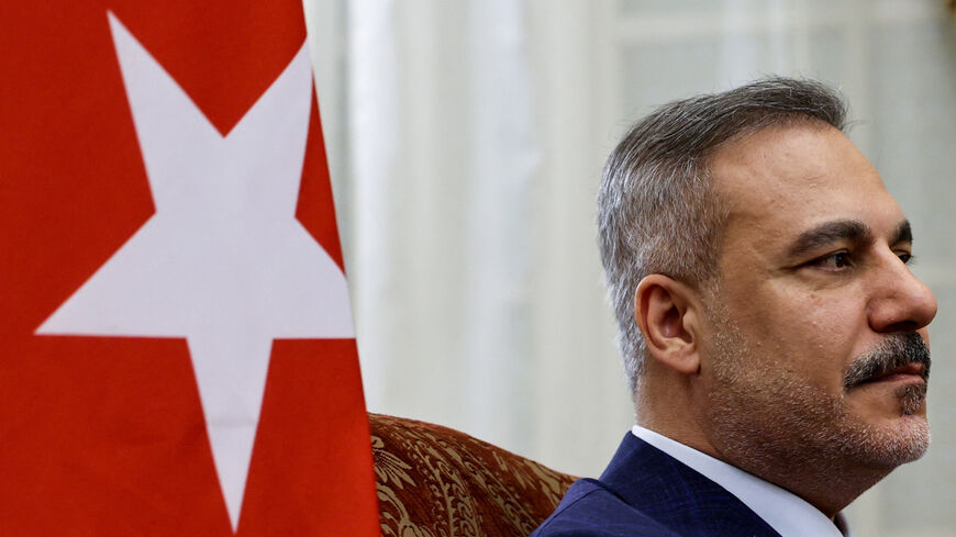 Turkish Foreign Minister Hakan Fidan attends a meeting with Egyptian Foreign Minister Badr Abdelatty to discuss stability in the region following an interim deal between the U.S. and Iran, at Tahrir Palace in Cairo, Egypt June 21, 2026. REUTERS/Amr Abdallah Dalsh
