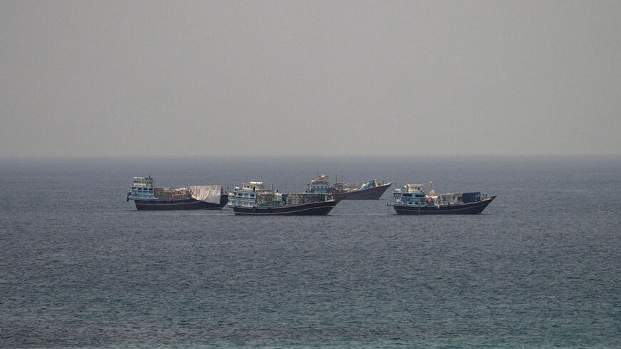 Vessels at the Strait of Hormuz, as seen from Musandam, Oman, July 1, 2026. REUTERS/Stringer