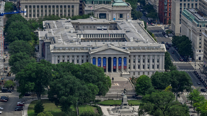 The US Department of the Treasury Building in Washington, D.C., U.S., July 11, 2026. REUTERS/Daniel Heuer/File Photo