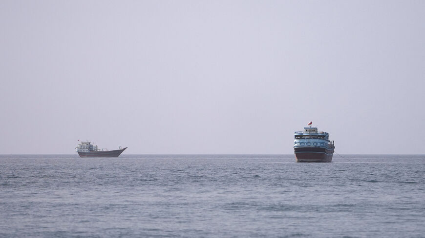 FILE PHOTO: Vessels at the Strait of Hormuz, as seen from Musandam, Oman, July 17, 2026. REUTERS/Stringer/File Photo