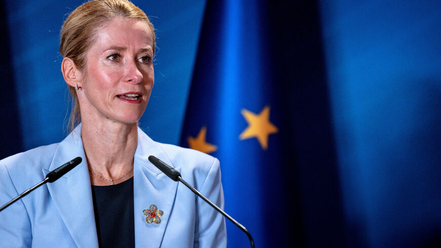 EU European Commission Vice-President Kaja Kallas delivers a joint statement with Philippines Foreign Secretary Theresa Lazaro (not pictured) on the Enhanced Partnership between the Philippines and the European Union, on the sidelines of the ASEAN Foreign Ministers' Meeting at the Philippine International Convention Center on July 24, 2026 in Pasay, Metro Manila, Philippines. Ezra Acayan/Pool via REUTERS