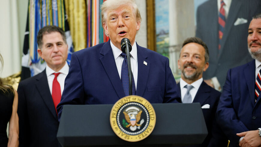 U.S. President Donald Trump speaks during an event to mark the launch of "Trump Accounts" in the Oval Office at the White House in Washington, D.C., U.S., July 6, 2026. REUTERS/Evan Vucci/File Photo