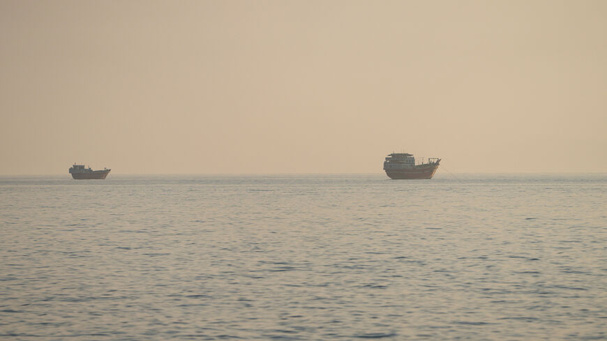 Vessels at the Strait of Hormuz, as seen from Musandam, Oman, July 28, 2026. REUTERS/Stringer