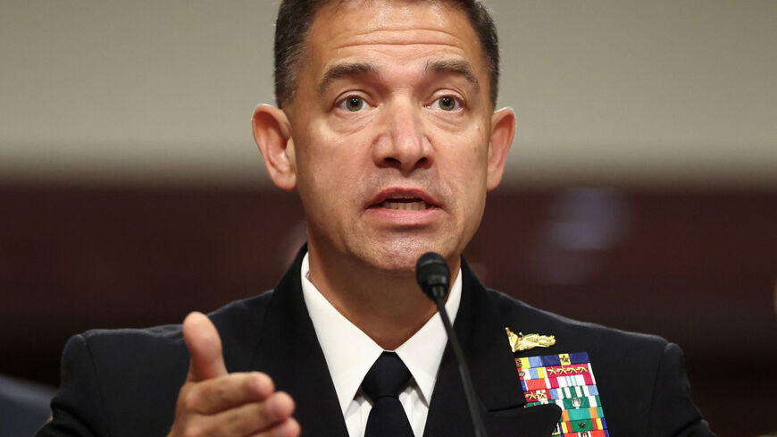 U.S. CENTCOM Commander Admiral Brad Cooper testifies before the Senate Armed Services Committee on "The Posture of the U.S. Central Command and U.S. Africa Command in Review" on Capitol Hill in Washington, D.C., U.S., May 14, 2026.  REUTERS/Kevin Lamarque/File Photo