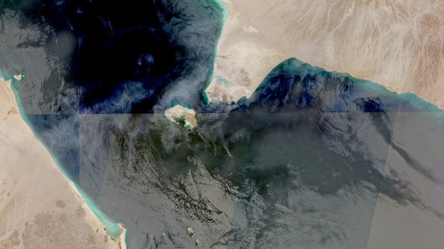 A satellite imagery shows Bab el Mandeb Strait, a key shipping waterway and the gateway to the Red Sea, as Iran threatens using Yemen's Houthi allies to shut the Bab el-Mandeb gateway to the Red Sea, in this handout picture dated July 12, 2026. Nasa Worldview/Handout via REUTERS