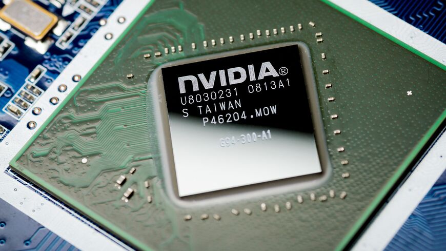 NVIDIA video chip mounted on a motherboard. Moscow, Russia, April 7, 2019. — Getty Images