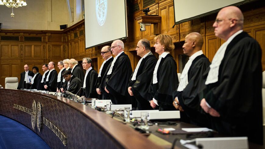 The court stands at the start of the first hearing at the International Court of Justice in which Myanmar is accused of committing genocide against the country's Muslim minority, the Rohingya, in the Hague on January 12, 2026. The Gambia filed the genocide case in cooperation with the Organization of Islamic Cooperation in 2019. Myanmar's military deliberately targeted the Rohingya minority in a bid to destroy the community, Gambia's Justice Minister Dawda Jallow told the International Court of Justice Mond