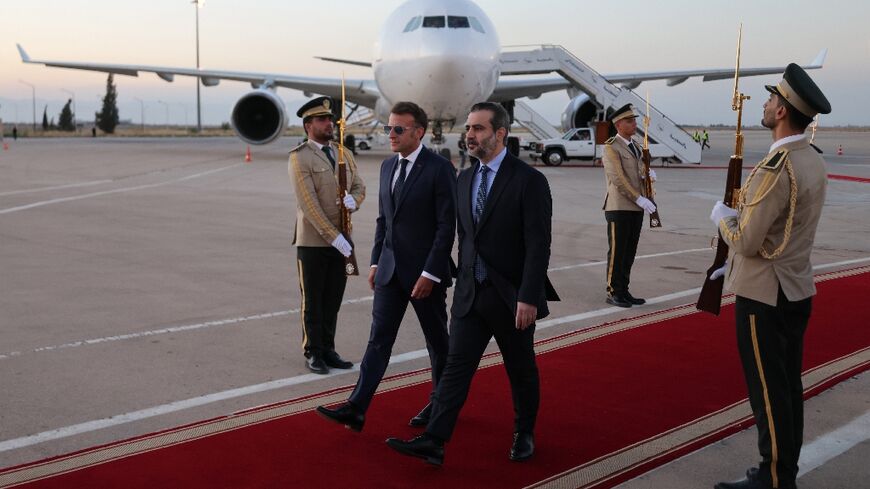 Emmanuel Macron is visiting with Syria trying to rebuild its international reputation