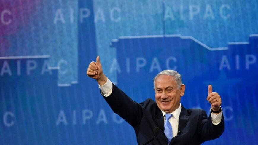 Democrats say AIPAC is too closely aligned with Israeli Prime Minister Benjamin Netanyahu, pictured at the group's 2018 policy conference