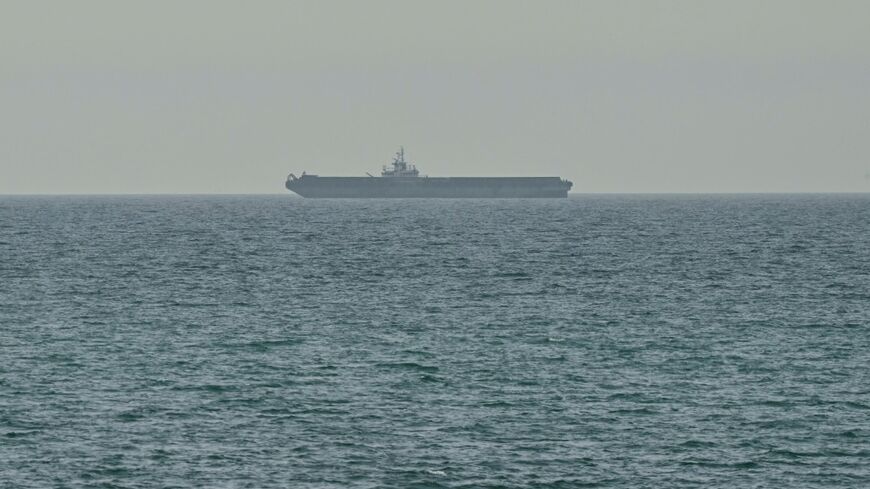 A ship is seen off the coast of Ras al-Khaimah