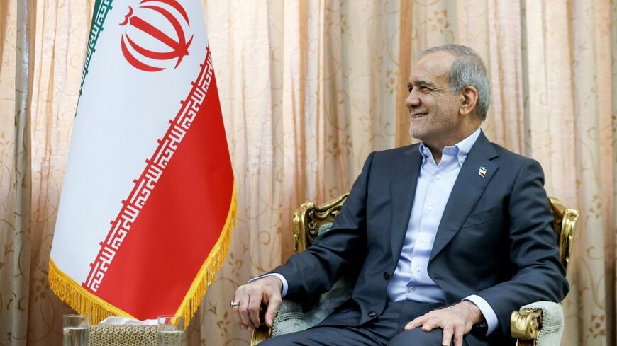 A handout picture of Iranian President Masoud Pezeshkian during a meeting in Tehran on May 23, 2026