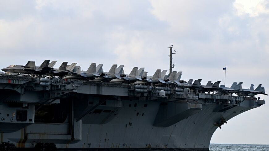 The aircraft carrier USS George Washington arrived in the Middle East on Wednesday