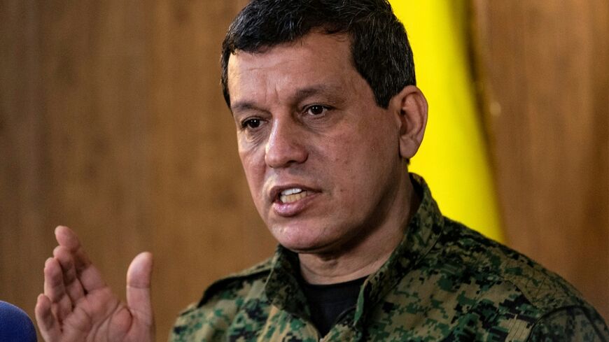 SDF commander-in-chief Mazloum Abdi, speaking during a press conference in Syria's northeastern city of Hasakeh on December 6, 2024