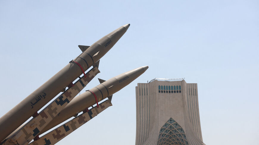 An Iranian missile system is displayed in Azadi Square in Tehran, Iran, July 30, 2026. Majid Asgaripour/WANA (West Asia News Agency) via REUTERS/File Photo