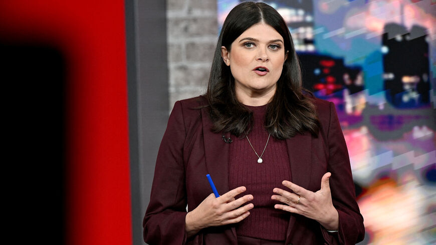 FILE PHOTO: U.S. Rep. Haley Stevens speaks during the U.S. Senate debate with U.S. Senate candidate Abdul El-Sayed (D-MI) moderated by Roop Raj from Fox 2 at Fox 2 Studios in Southfield, Michigan, U.S., July 27, 2026. Robin Buckson/Pool via REUTERS/File Photo