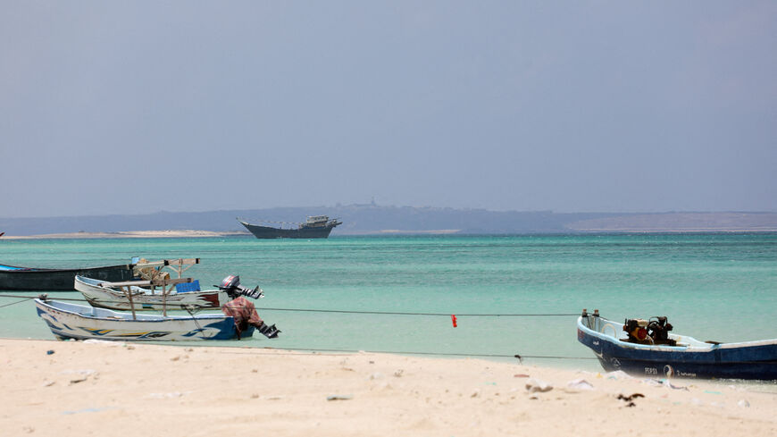 FILE PHOTO: Boats are pictured on the shore of Bab el-Mandeb, Yemen, April 2, 2026. REUTERS/File Photo