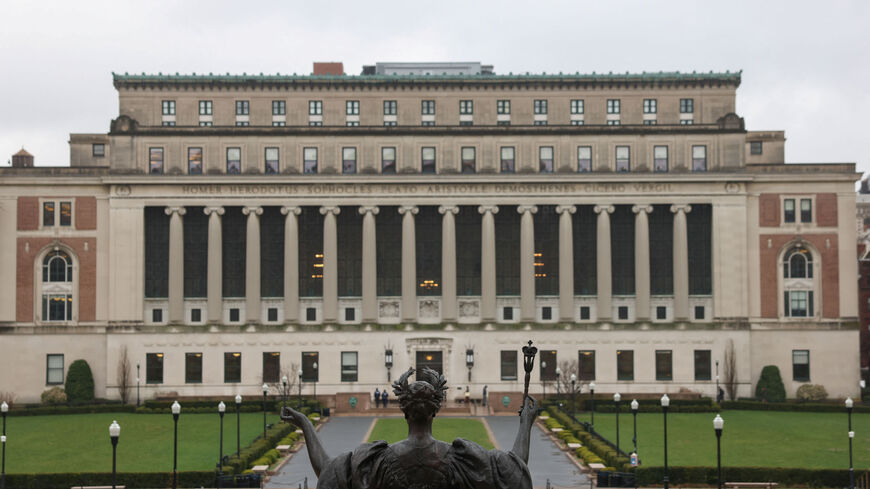 A view of the main campus of Columbia University, in New York City, New York, U.S., April 12, 2025. REUTERS/Caitlin Ochs