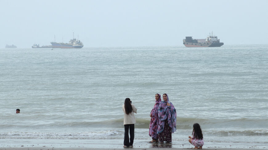 Vessels in the Strait of Hormuz near the beach of Bandar Abbas, Iran, July 27, 2026. Razieh Poudat/ISNA/via WANA (West Asia News Agency)via REUTERS