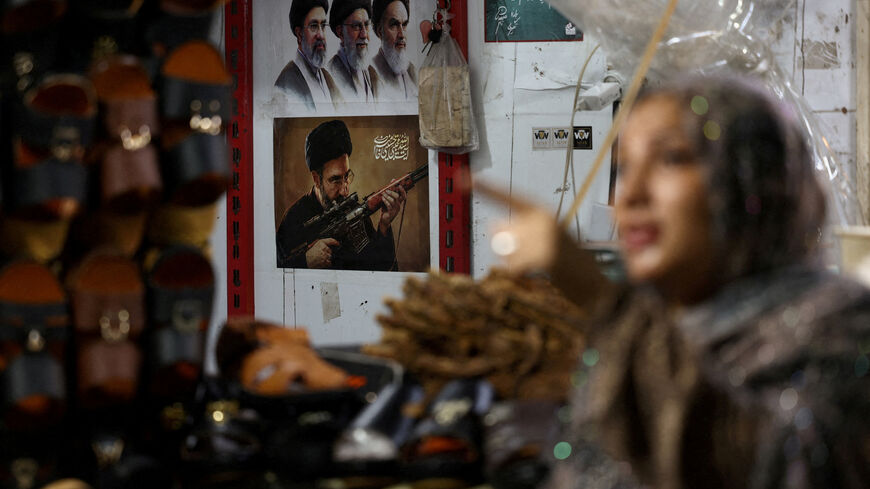 A picture of Iran's Supreme Leader, Mojtaba Khamenei, is displayed at a store in a local market in Bandar Abbas, Iran, August 25, 2026. Majid Asgaripour/WANA (West Asia News Agency) via REUTERS