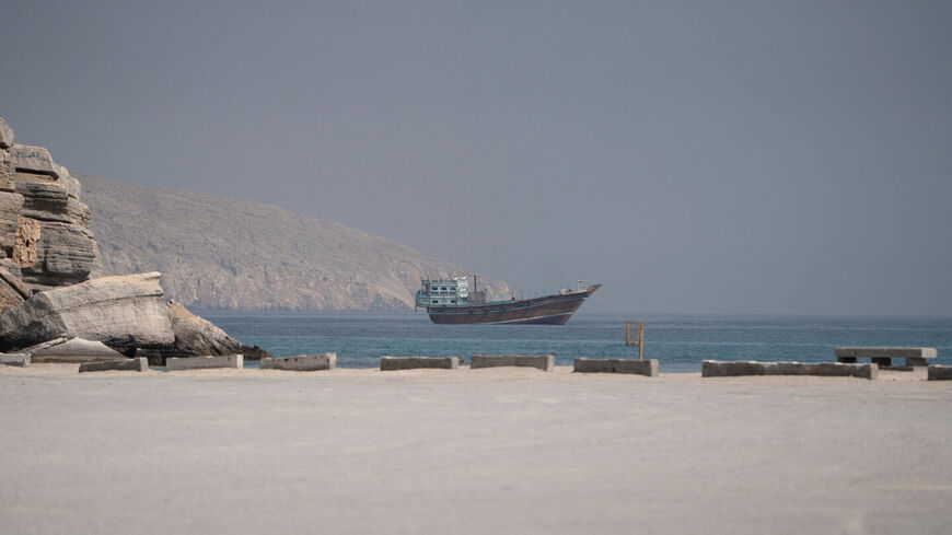 A vessel near the Strait of Hormuz, as seen from Musandam, Oman, August 24, 2026. REUTERS/Stringer — Stringer