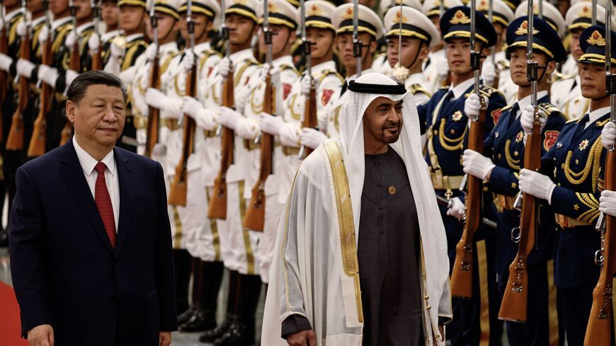 Chinese President Xi Jinping and United Arab Emirates President Sheikh Mohammed bin Zayed Al Nahyan
