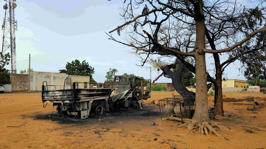 View of some wreckage after the Rapid Support Forces targeted several civilian facilities in Al-Rahad Abu Dakna, one of the largest cities in North Kordofan, on the national highway linking Kosti and el-Obeid, July 25, 2026.