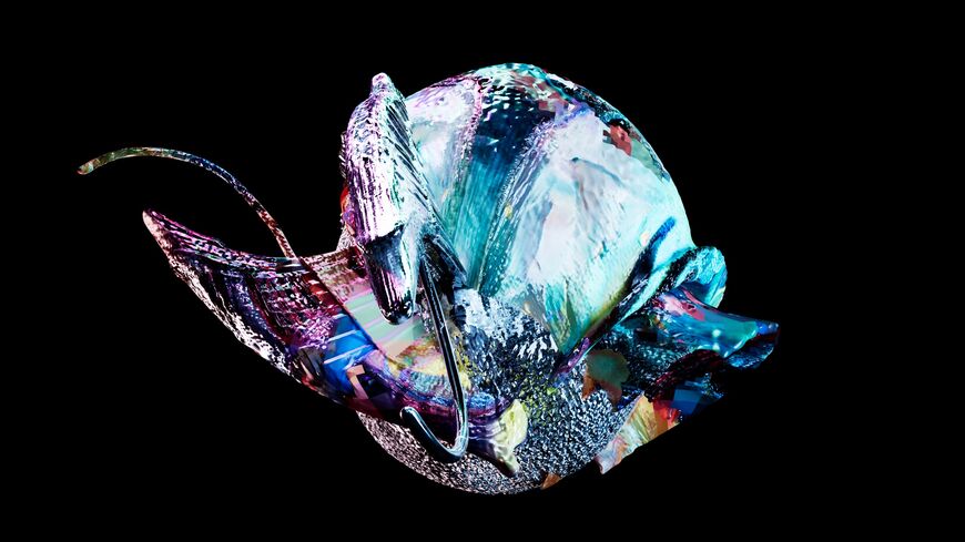 Maryam Tariq. Invisible Systems. 2026. Glass sculpture. (Courtesy the artist and Hafez Gallery)