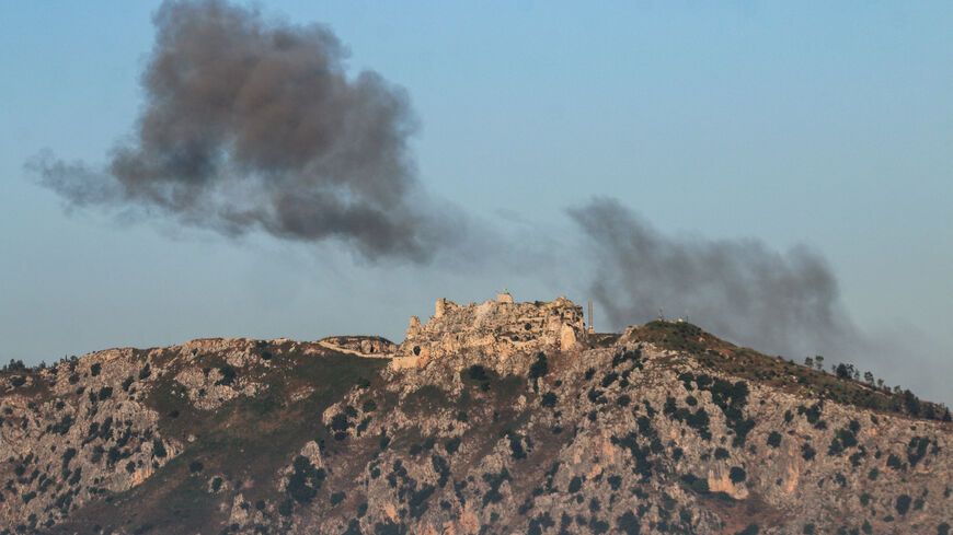 FILE PHOTO: Smoke rises near Beaufort Castle which was captured by Israeli forces, as seen from Marjayoun, southern Lebanon, June 3, 2026. REUTERS/Stringer/File Photo