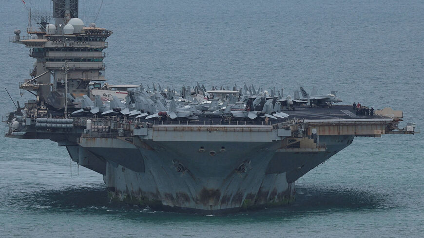 The U.S. Navy Nimitz-class aircraft carrier USS Abraham Lincoln sails toward Laem Chabang Port before docking for a rest stop following a long deployment in the Middle East, in Chonburi province, Thailand, September 2, 2026. REUTERS/Chalinee Thirasupa     TPX IMAGES OF THE DAY