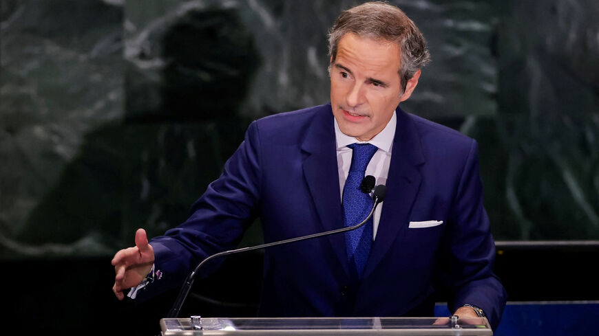 FILE PHOTO: Candidate for the position of United Nations secretary-general, Rafael Mariano Grossi speaks during the "UN Town Hall: The Next Secretary-General" event at United Nations headquarters in New York City, U.S., July 23, 2026. REUTERS/Eduardo Munoz/File Photo