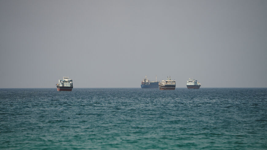 Vessels at the Strait of Hormuz, as seen from Musandam, Oman, September 6, 2026. REUTERS/Stringer