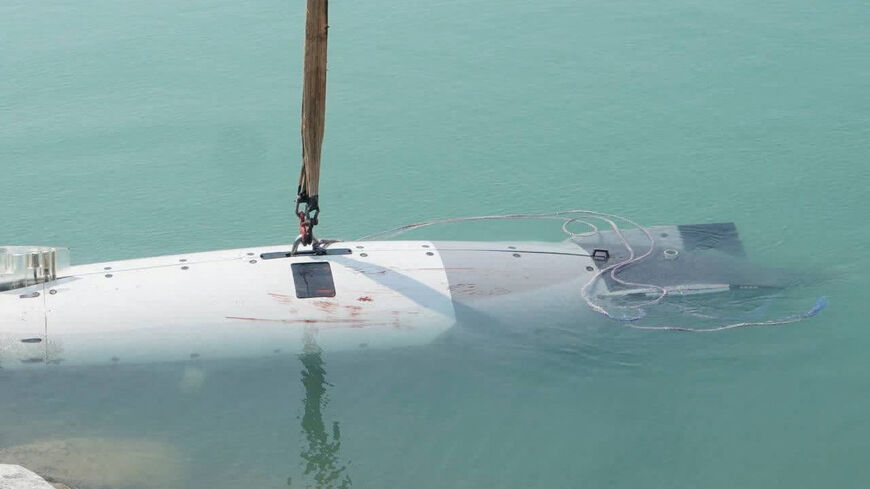 An unmanned U.S. submersible Iran's Islamic Revolutionary Guard Corps says it captured at the entrance of the Strait of Hormuz, at an undisclosed location in Iran, in this picture obtained on September 8, 2026. IRGC/WANA (West Asia News Agency)/Handout via REUTERS