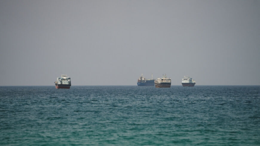 Vessels at the Strait of Hormuz, as seen from Musandam