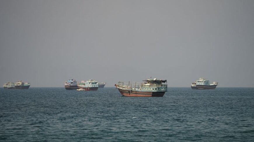 FILE PHOTO: Vessels trickle through Strait of Hormuz as Mideast tension persists