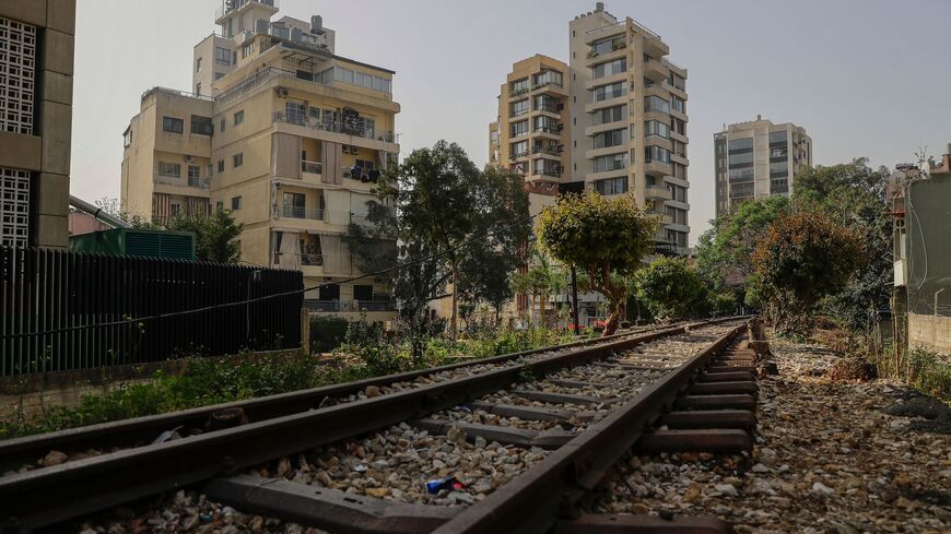 A picture taken on May 1, 2019 shows a railroad of Mar Mikhael neighborhood in the Lebanese capital Beirut. 