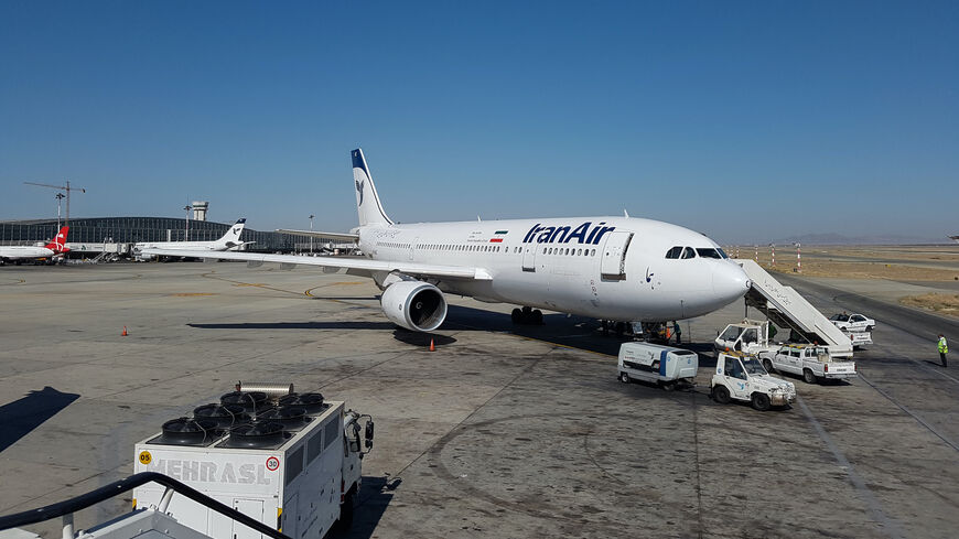 An Iran Air Airbus A300 prepares for boarding at Tehran Imam Khomeini International Airport in Tehran, Iran, Aug. 16, 2016.